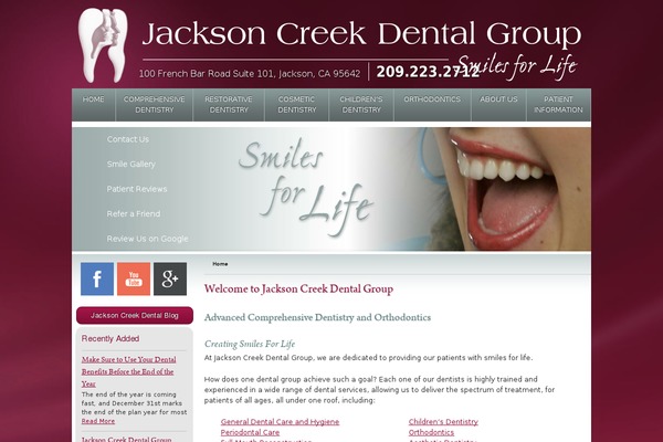 jacksoncreekdental.com site used Jackson-creek