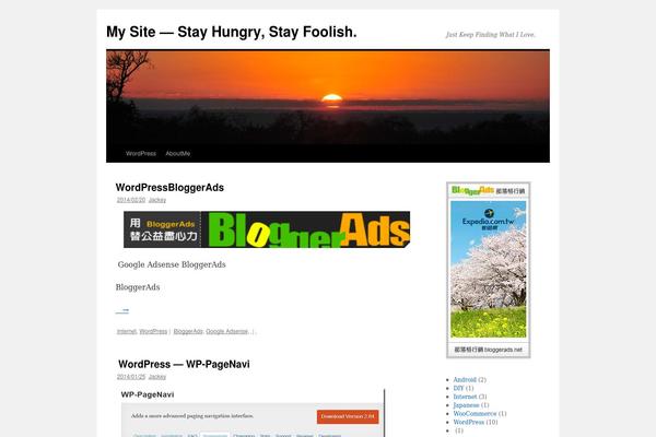 Twenty Ten theme site design template sample