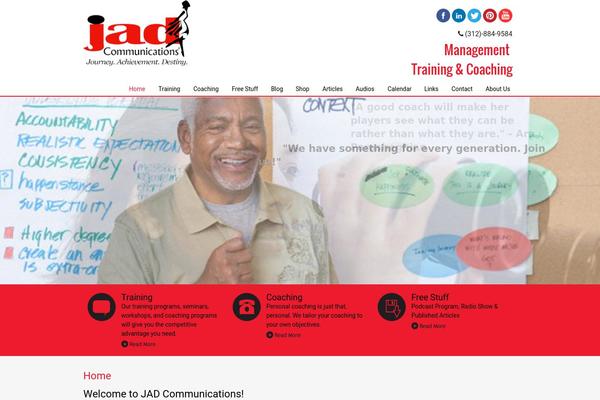 jadcommunications.com site used Headway