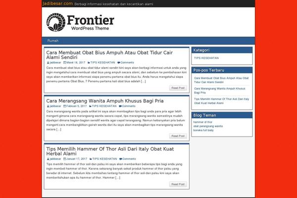 Frontier theme site design template sample