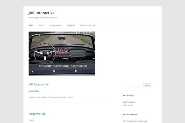 Twenty Twelve theme site design template sample