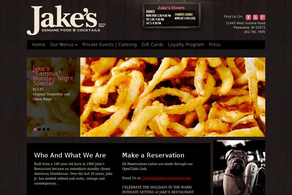 jakes-restaurant.com site used Jakes