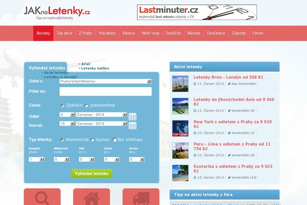 jaknaletenky.cz site used Wooptima