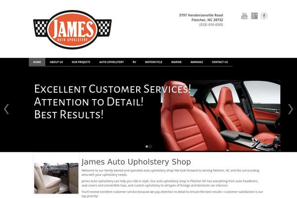 jamesautoupholstery.com site used Themejamesauto