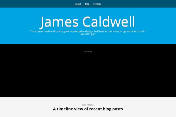 jamescaldwell.info site used The One Pager
