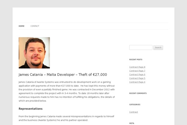WordPress website example screenshot