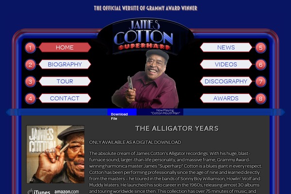 Site using Jamescottonsuperharp plugin
