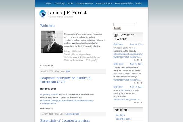 jamesforest.com site used A Dream To Host