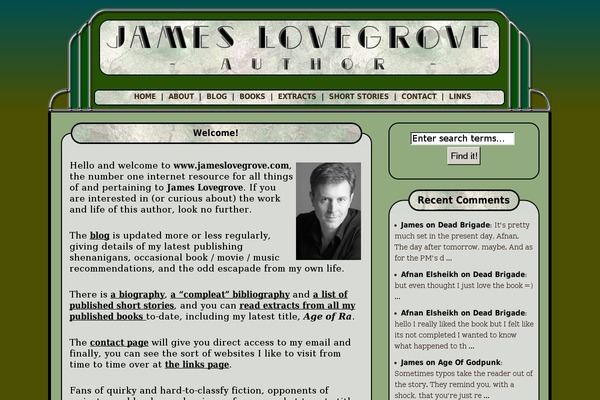 jameslovegrove.com site used Lovegrove-theme