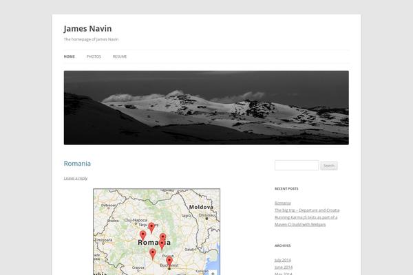 Twenty Twelve theme site design template sample