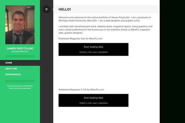 Writr theme site design template sample