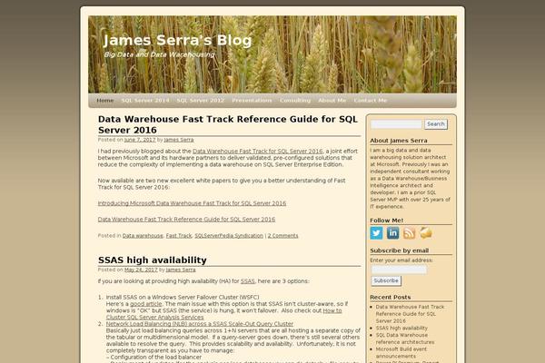 jamesserra.com site used Weaver Xtreme