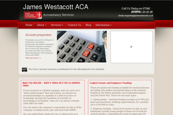 jameswestacott.co.uk site used Promotion_red-tan_accounting