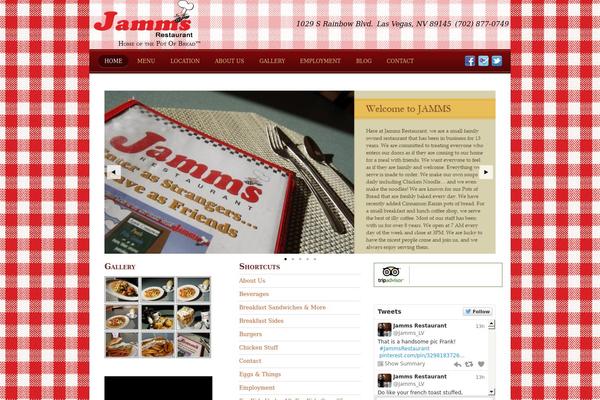 jammsrestaurant.com site used Jamms_theme