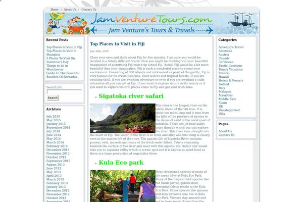 jamventuretours.com site used Wp-city