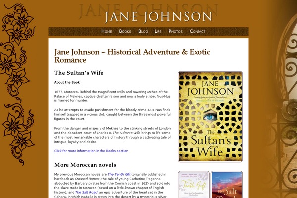 janejohnsonbooks.com site used Jane-johnson-theme