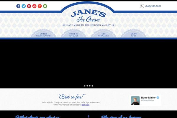 janesicecream.com site used Janestheme