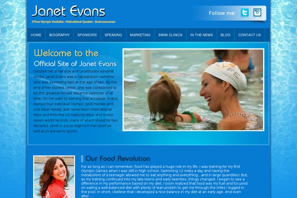 janetevans.com site used Janetevans