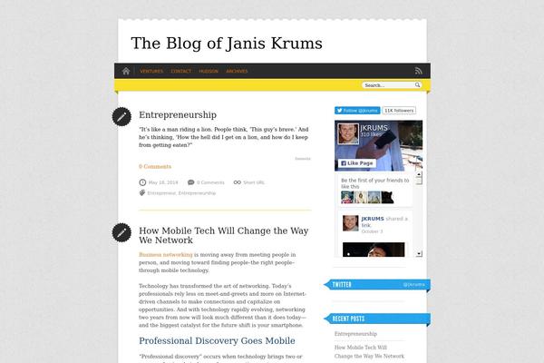 janiskrums.com site used Crisp