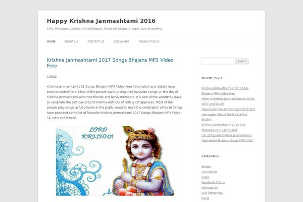 Twenty Twelve theme site design template sample