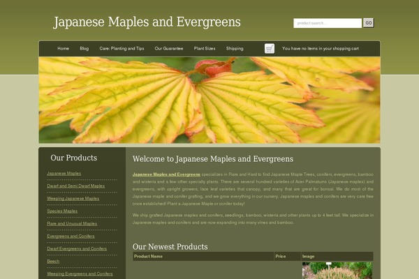 japanesemaplesandevergreens.com site used Freshscent