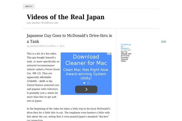WordPress website example screenshot