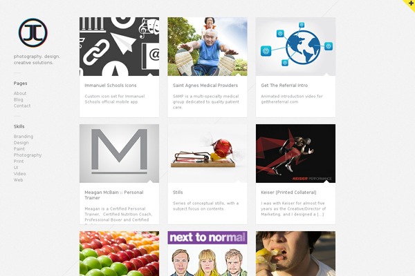 Gridlocked theme site design template sample