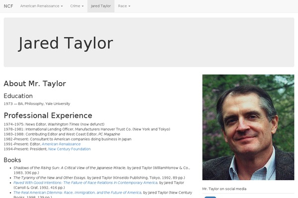 jaredtaylor.org site used Ncf