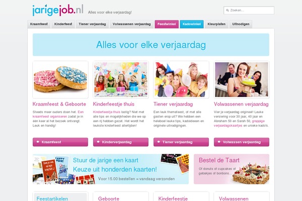 jarigejob.nl site used Jarigejob