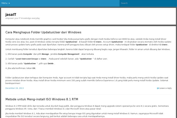 WordPress website example screenshot
