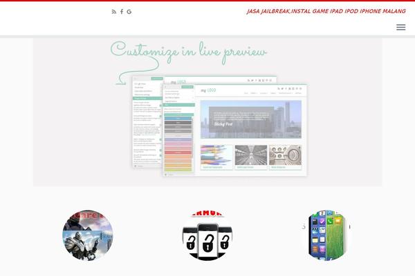 Customizr theme site design template sample