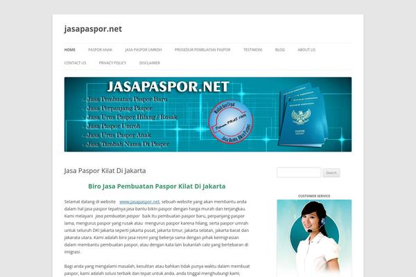 Twenty Twelve theme site design template sample