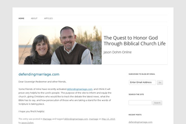 jasondohm.com site used Twenty Twelve