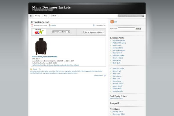 WordPress website example screenshot