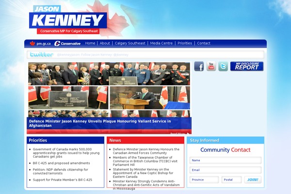 jasonkenney.com site used Kenney