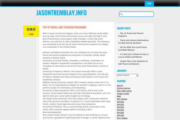 ModXBlog theme site design template sample