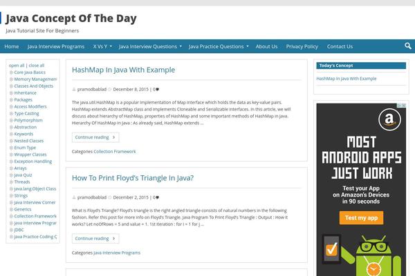 WordPress website example screenshot