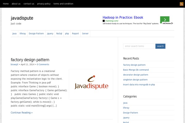 javadispute.com site used Wp-professional102
