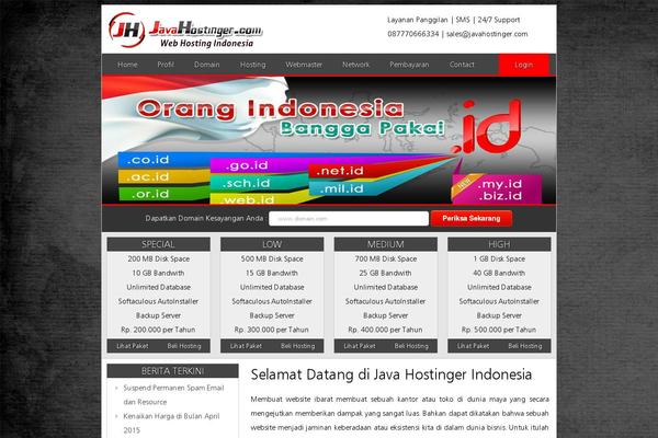 javahostinger.com site used Javahostinger