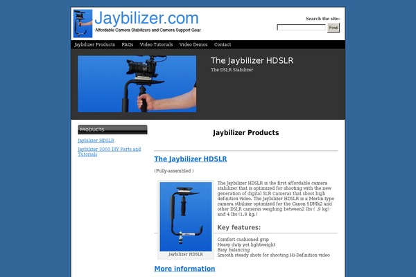 jaybilizer.com site used Ecommerce