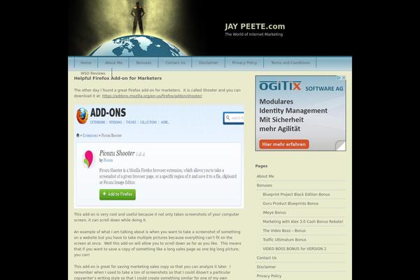 jaypeete.com site used blackGlobe