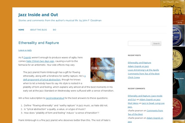 Twenty Twelve theme site design template sample