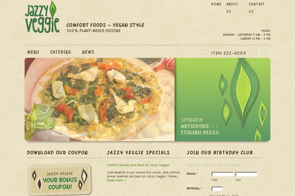 jazzyveggie.com site used Jazzyveggie