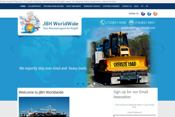 jbhworldwide.com site used Custom
