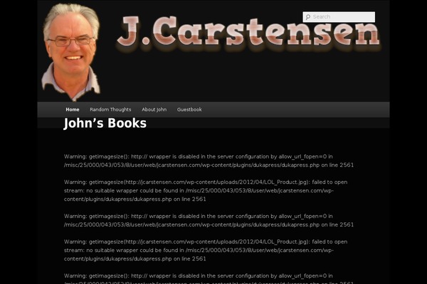 jcarstensen.com site used Wonderfulwizard