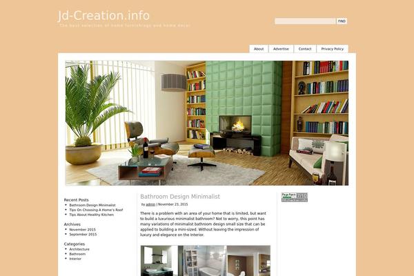 Interiors theme site design template sample