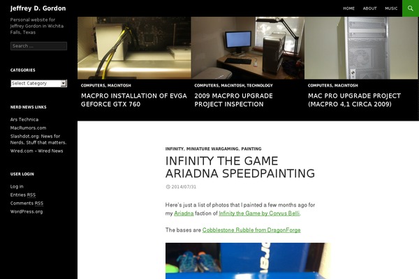 Twenty Fourteen theme site design template sample