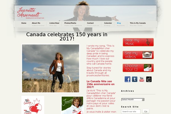 jeanettearsenault.ca site used Musaic_theme