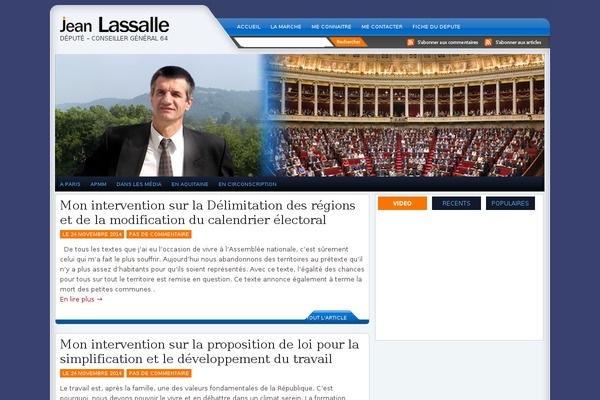 jeanlassalle.fr site used Mobipress-theme