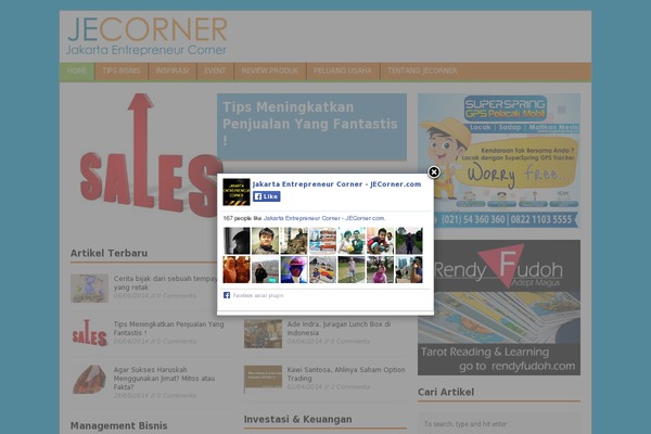 Site using Facebook Page Promoter Lightbox plugin